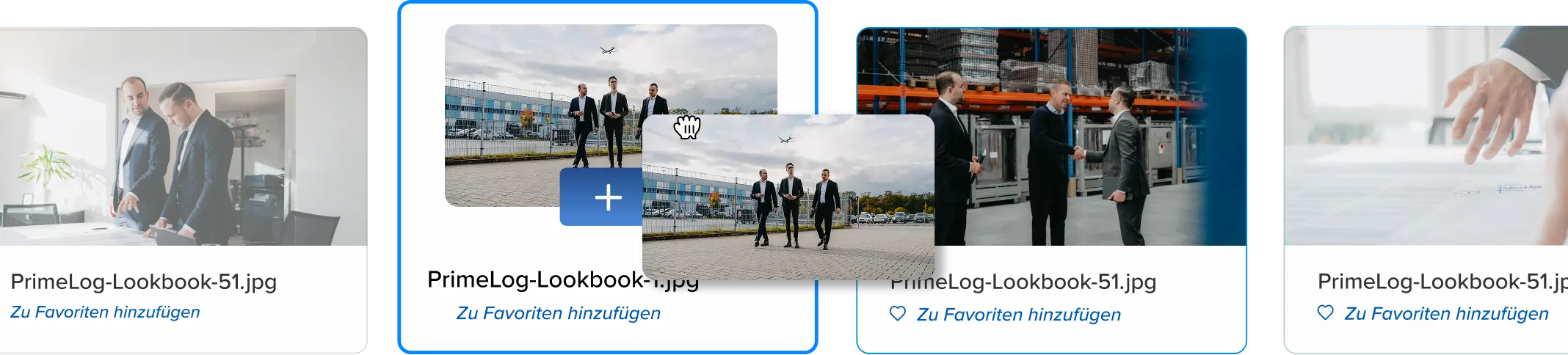 Everyday business collage: meetings, on the road, handshake in the warehouse