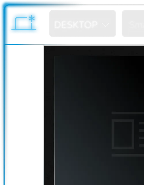 Webflow responsive design: desktop breakpoint and device icons