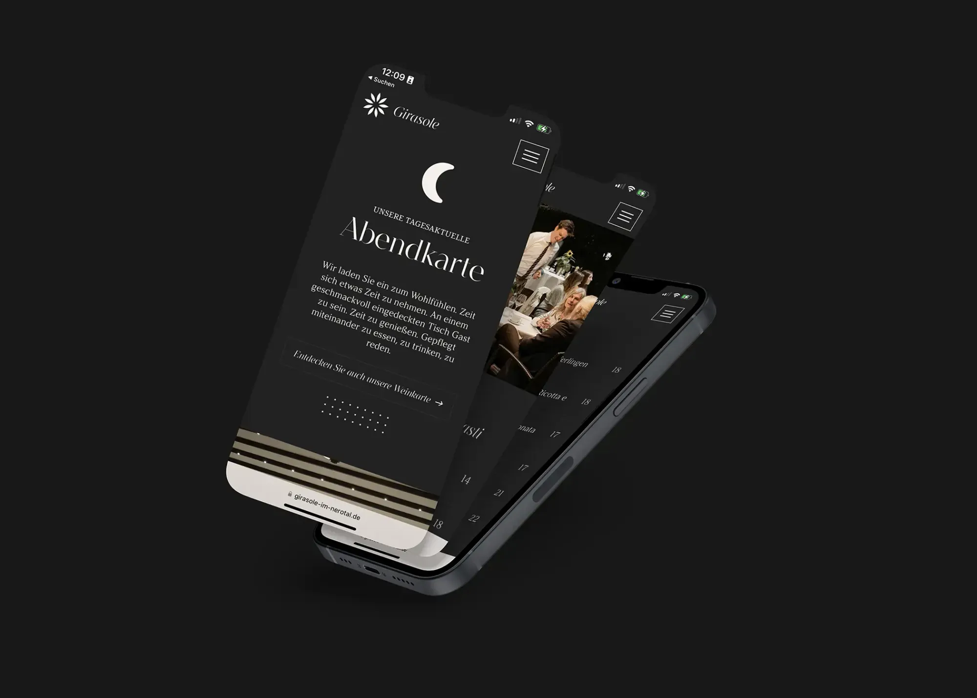 Ristorante Girasole Designelement – visuelle Markenführung von Klein & Rose